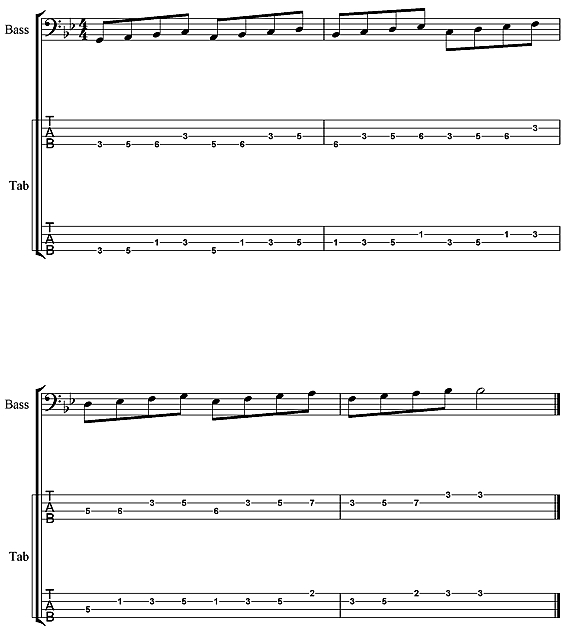 Bass Minor Scale Exercise